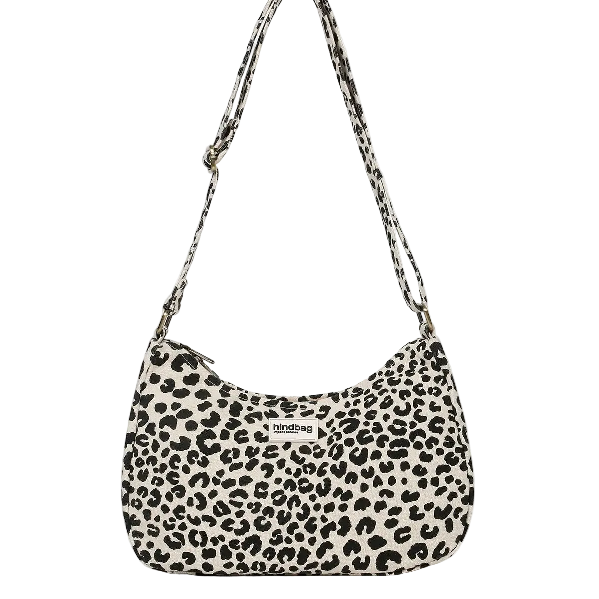 Noor leopard print shoulder bag, front view