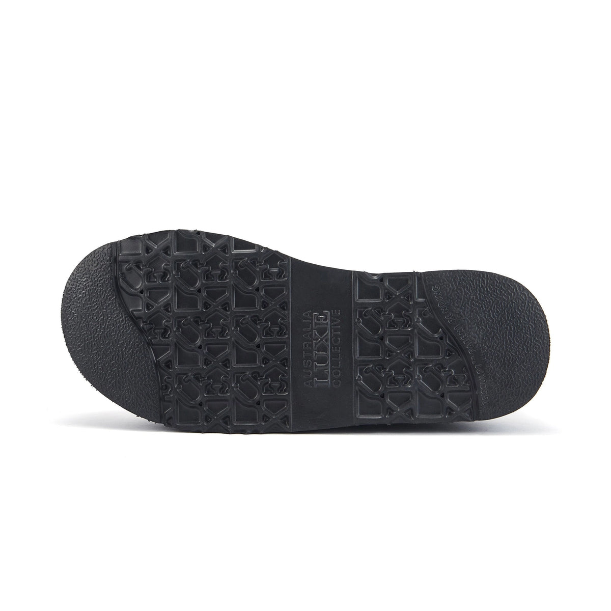 VEOBELLA Bo, Black Zebra print platform ultra-short boot, sole view