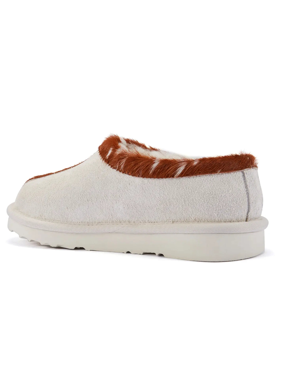 VEOBELLA Harlow, Cream Bambi Trim print moccasin clog, side view