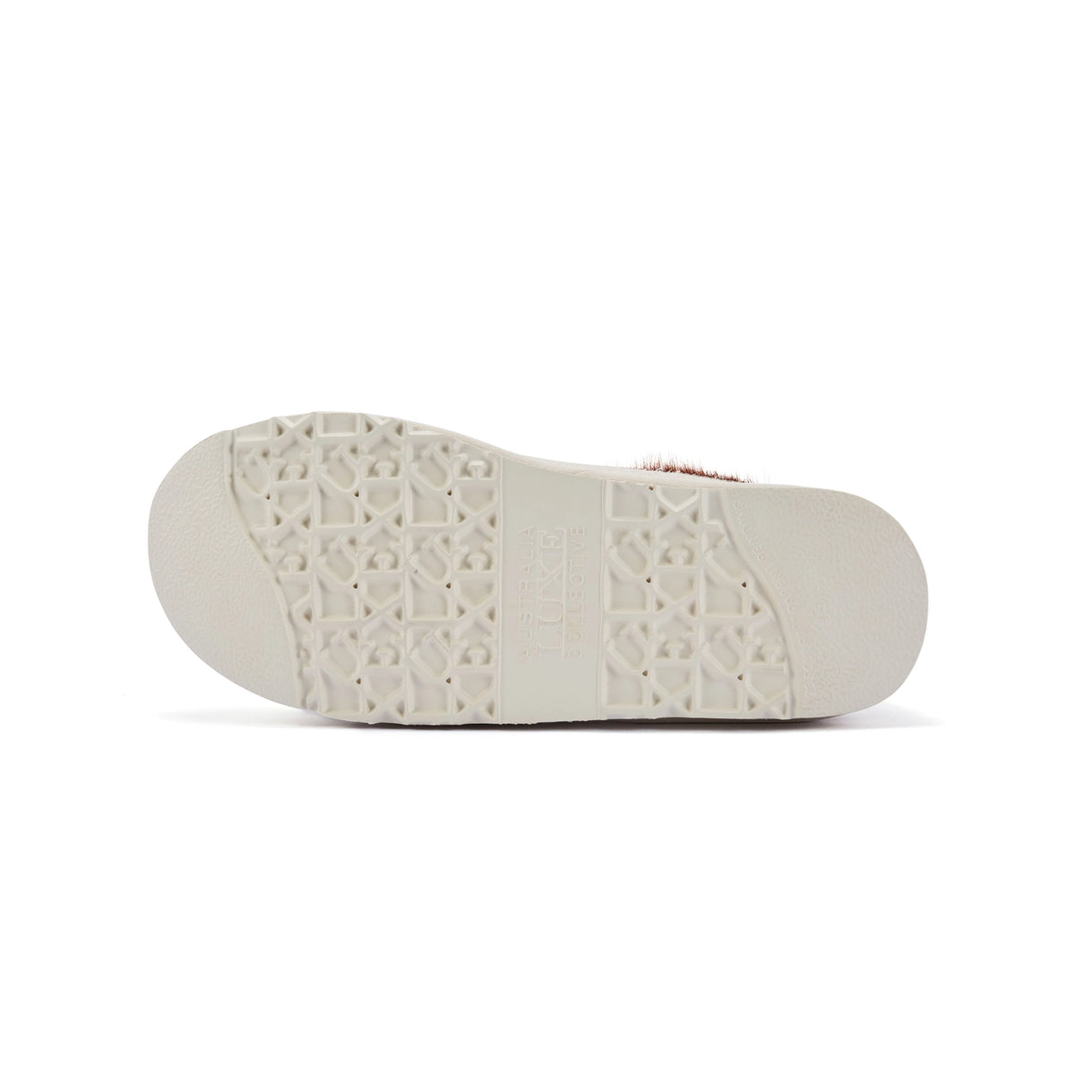 VEOBELLA Harlow, Cream Bambi Trim print moccasin clog, sole view