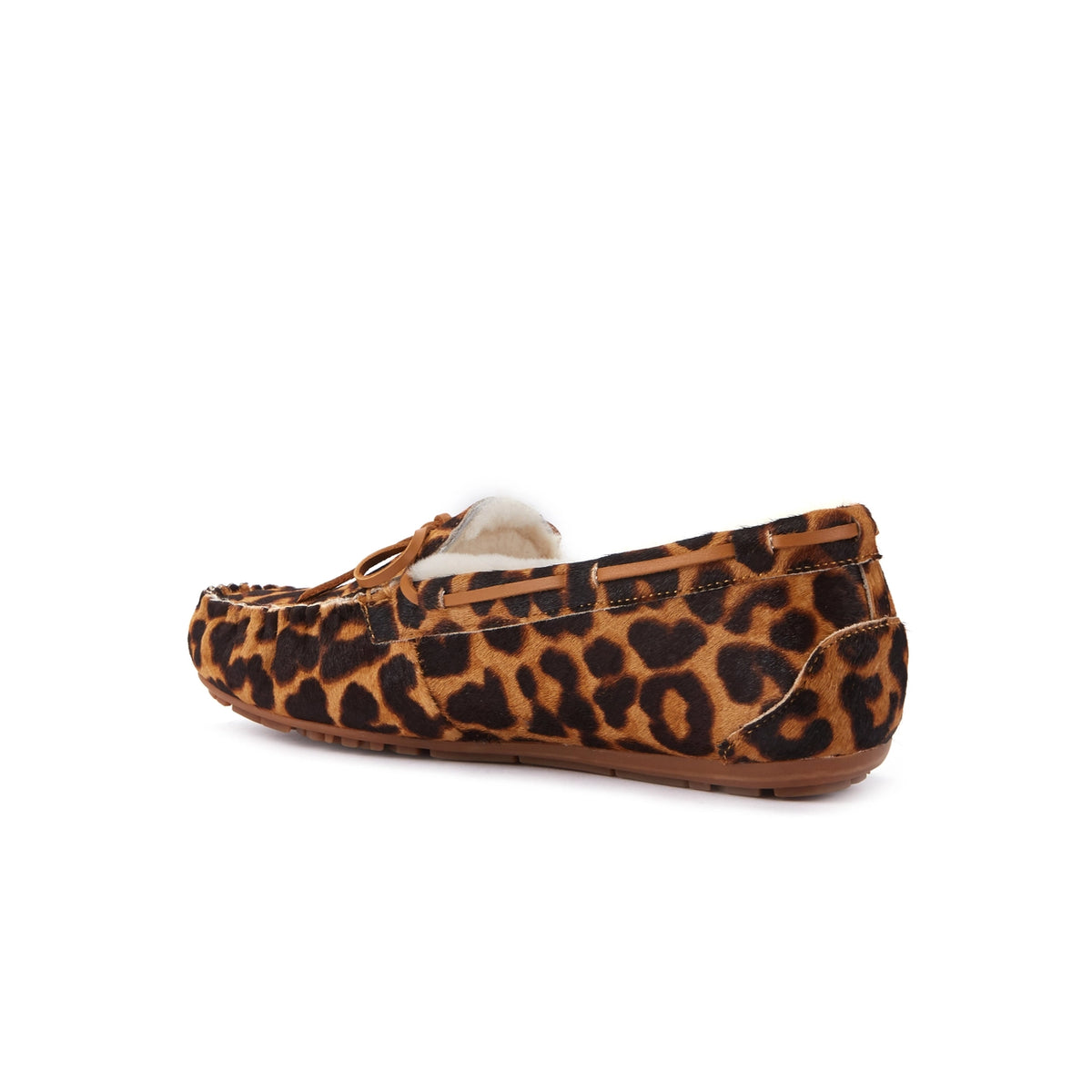 VEOBELLA Hilde, Leopard print moccasin, angle view
