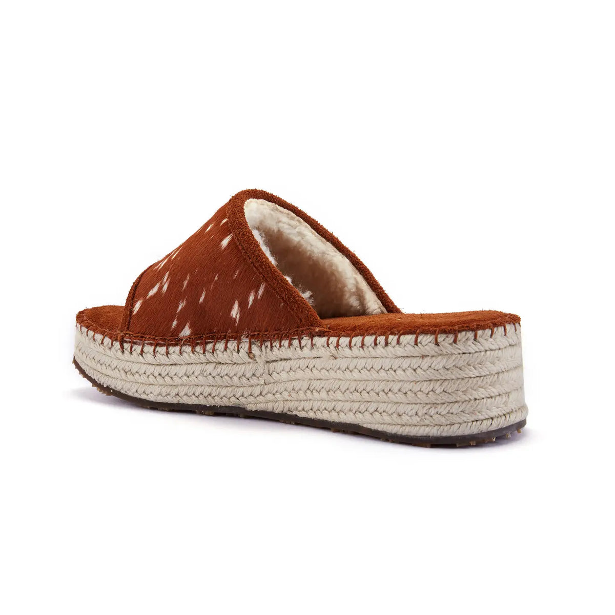 VEOBELLA Leif, Bambi print espadrille slide sandal, angle view