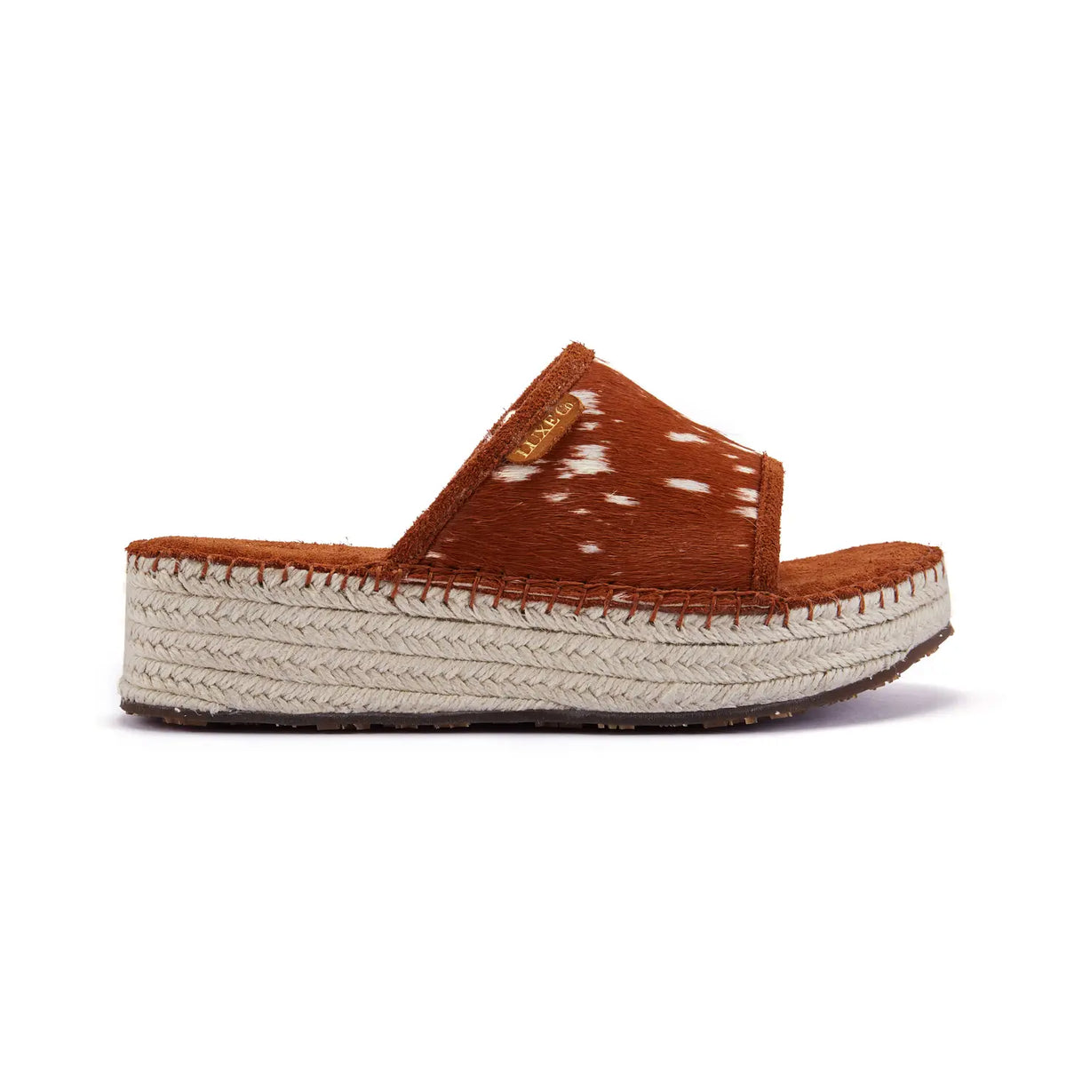 VEOBELLA Leif, Bambi print espadrille slide sandal, side view