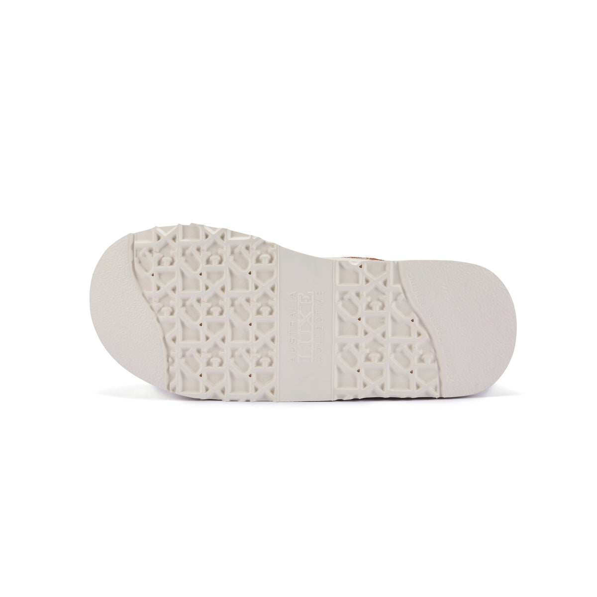 VEOBELLA Lumi, Cream Bambi Trim print platform moccasin clog, angle view