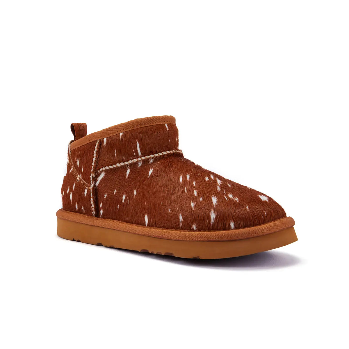 VEOBELLA Nora, Bambi print ultra-short boot, side view