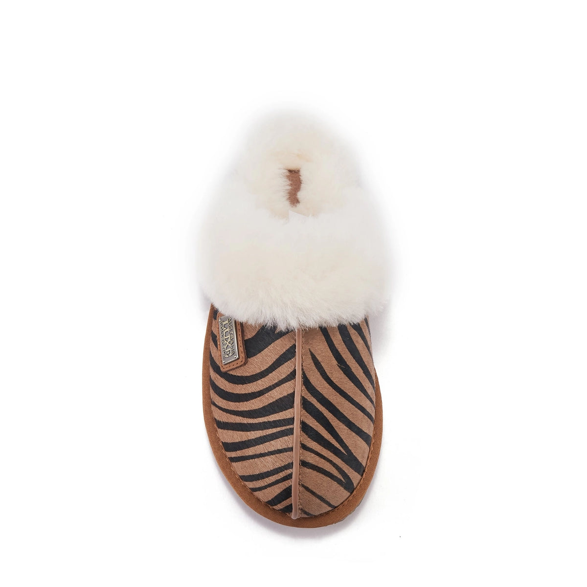 VEOBELLA Piper, Zebra print closed mule, top view