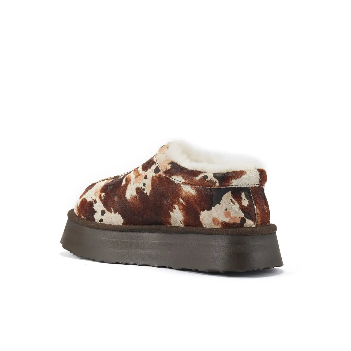 VEOBELLA Remi, Splat print platform moccasin clog, angle view