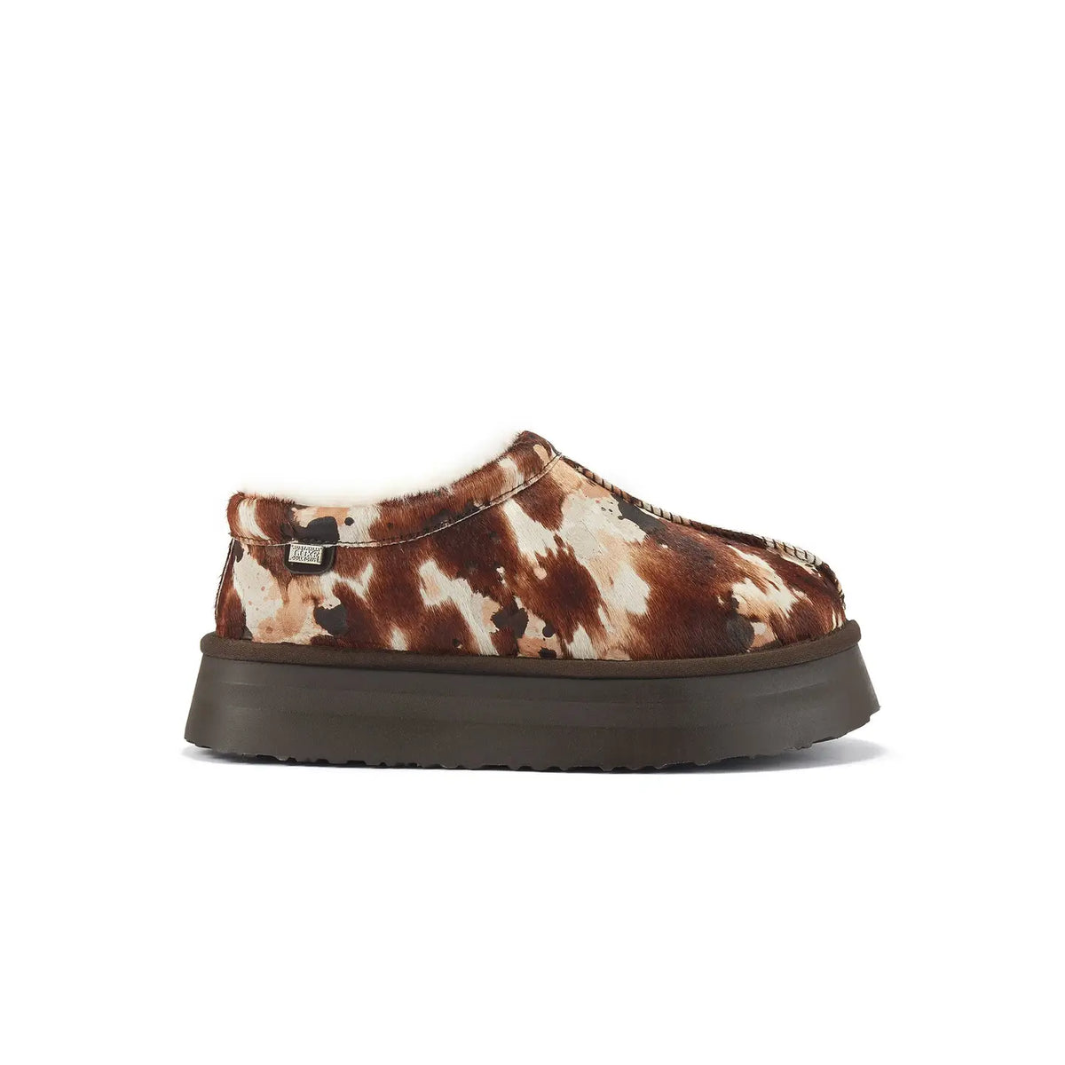VEOBELLA Remi, Splat print platform moccasin clog, side view