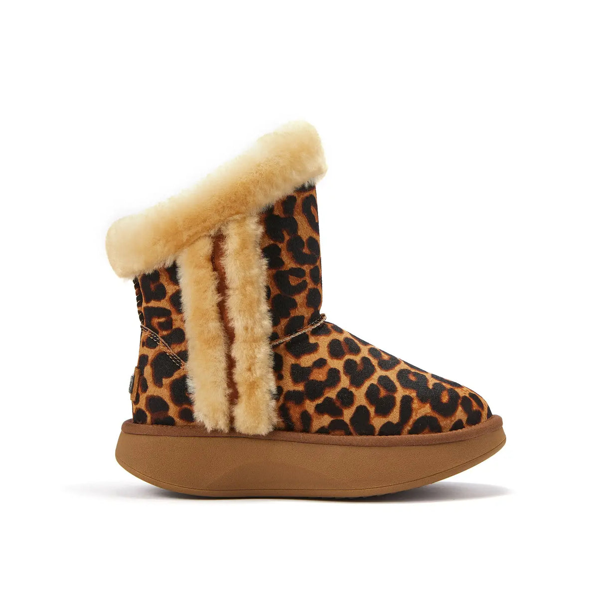 VEOBELLA Runa, Leopard print ankle boot, side view