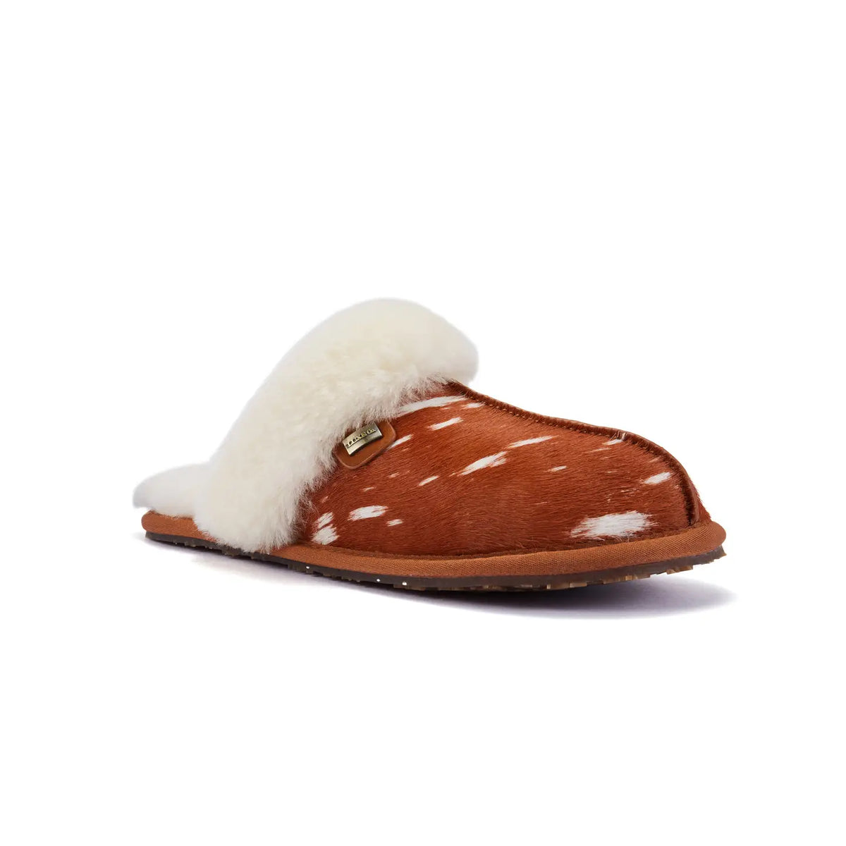 VEOBELLA Vera, Bambi print closed mule, front view