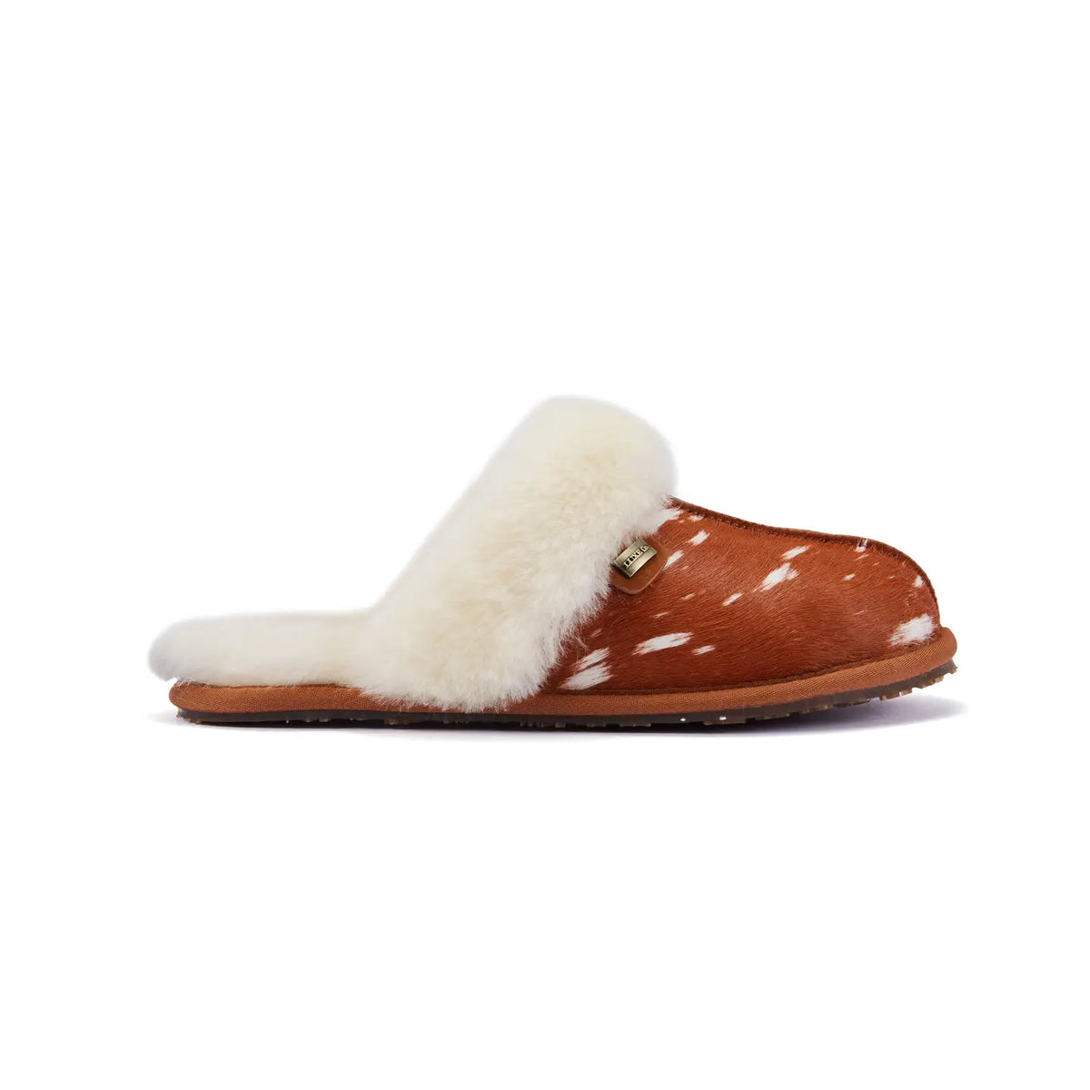 VEOBELLA Vera, Bambi print closed mule, side view